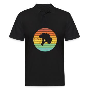 Broccoli Vegan Lover Retro Healthy Gift idea - Men's Polo Shirt - black - Front - Kai (181cm)