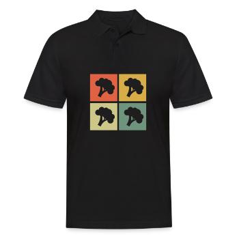 Broccoli Vegan Lover Retro Healthy Gift idea - Männer Poloshirt - Schwarz - Vorne - Kai (181cm)