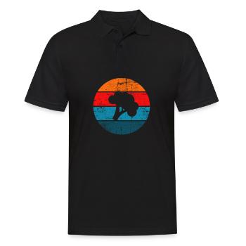 Broccoli Vegan Lover Retro Healthy Gift idea - Men's Polo Shirt - black - Front - Kai (181cm)
