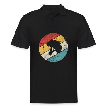 Broccoli Vegan Lover Retro Healthy Gift idea - Men's Polo Shirt - black - Front - Kai (181cm)