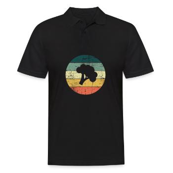 Broccoli Vegan Lover Retro Healthy Gift idea - Männer Poloshirt - Schwarz - Vorne - Kai (181cm)