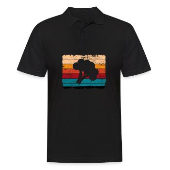 Broccoli Vegan Lover Retro Healthy Gift idea - Männer Poloshirt - Schwarz - Vorne - Kai (181cm)