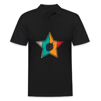 Strawberry Fruit Lover Retro Healthy Gift idea - Männer Poloshirt - Schwarz - Vorne - Kai (181cm)