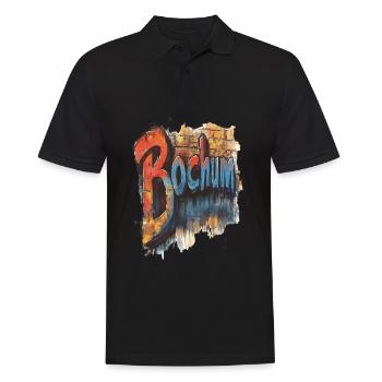 Bochum - Männer Poloshirt - Schwarz - Vorne - Kai (181cm)