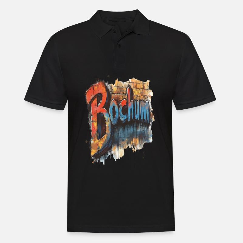 Bochum - Männer Poloshirt - Schwarz
