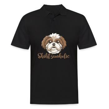 Shih Tzu Mama Dame De LaMa Shih Tzu Love - Polo Homme - noir - Devant - Kai (181cm)