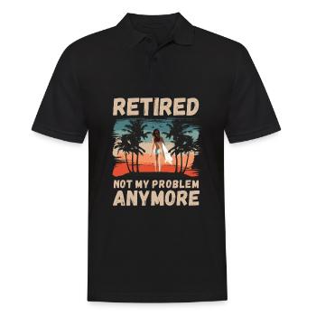 Retired, not my problem anymore - Men's Polo Shirt - black - Front - Kai (181cm)