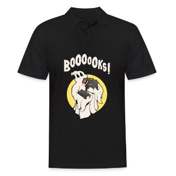 Drôle fantôme rat de bibliothèque Rat de bibliothèque Halloween - Polo Homme - noir - Devant - Kai (181cm)