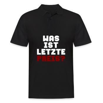 Was ist letzte Preis? - Männer Poloshirt - Schwarz - Vorne - Kai (181cm)