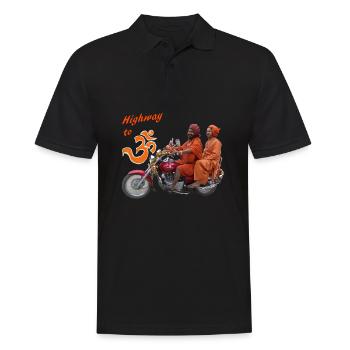 Highway to OM - Men's Polo Shirt - black - Front - Kai (181cm)