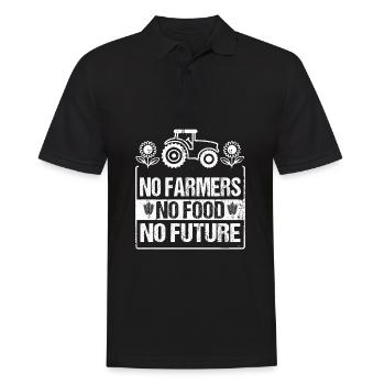 Farmer Farmer Harvest No Farmer No Food No Future - Men's Polo Shirt - black - Front - Kai (181cm)