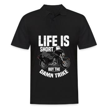Trike Motorrad | Trikes Triker Motorräder Geschenk - Männer Poloshirt - Schwarz - Vorne - Kai (181cm)