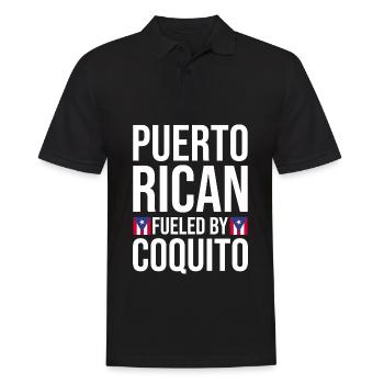 Puerto Rico Geschenkidee | Puerto Ricaner Heimat - Männer Poloshirt - Schwarz - Vorne - Kai (181cm)