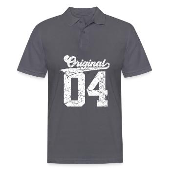 ORIGINAL 04 MILLÉSIME 2004 22E ANNIVERSAIRE - Polo Homme - charbon - Devant - Nico (186cm)