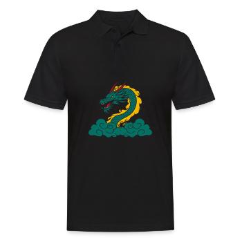 Année du Dragon 2024 - Polo Homme - noir - Devant - Kai (181cm)