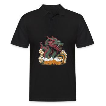 Année du Dragon 2024 - Polo Homme - noir - Devant - Kai (181cm)