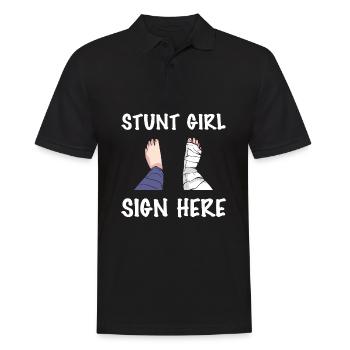 Broken leg - Men's Polo Shirt - black - Front - Kai (181cm)