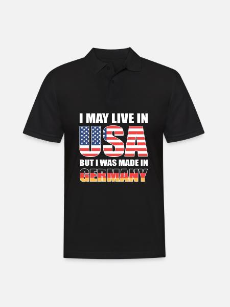 American German - Men's Polo Shirt - black