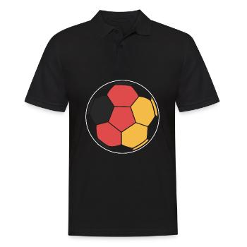 Deutschland Fußball - Männer Poloshirt - Schwarz - Vorne - Kai (181cm)
