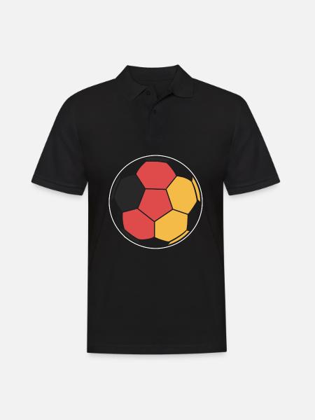 Deutschland Fußball - Männer Poloshirt - Schwarz