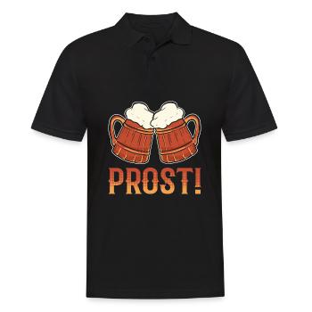 Pretzel Cheers - Men's Polo Shirt - black - Front - Kai (181cm)