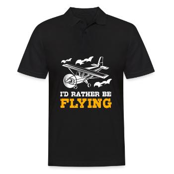 Pilot Airplane - Men's Polo Shirt - black - Front - Kai (181cm)