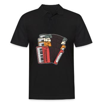 Accordéon - Polo Homme - noir - Devant - Kai (181cm)