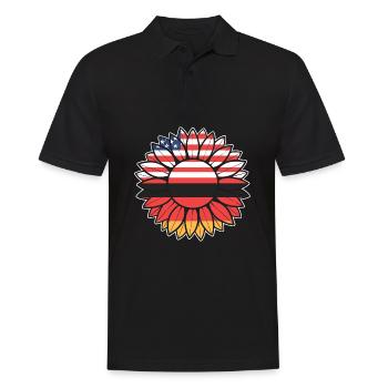 American German - Men's Polo Shirt - black - Front - Kai (181cm)