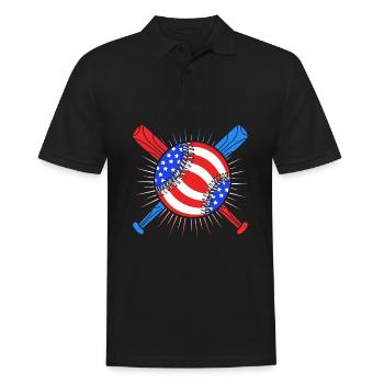 4 juillet Couleurs nationales Fête nationale des États-Unis - Polo Homme - noir - Devant - Kai (181cm)