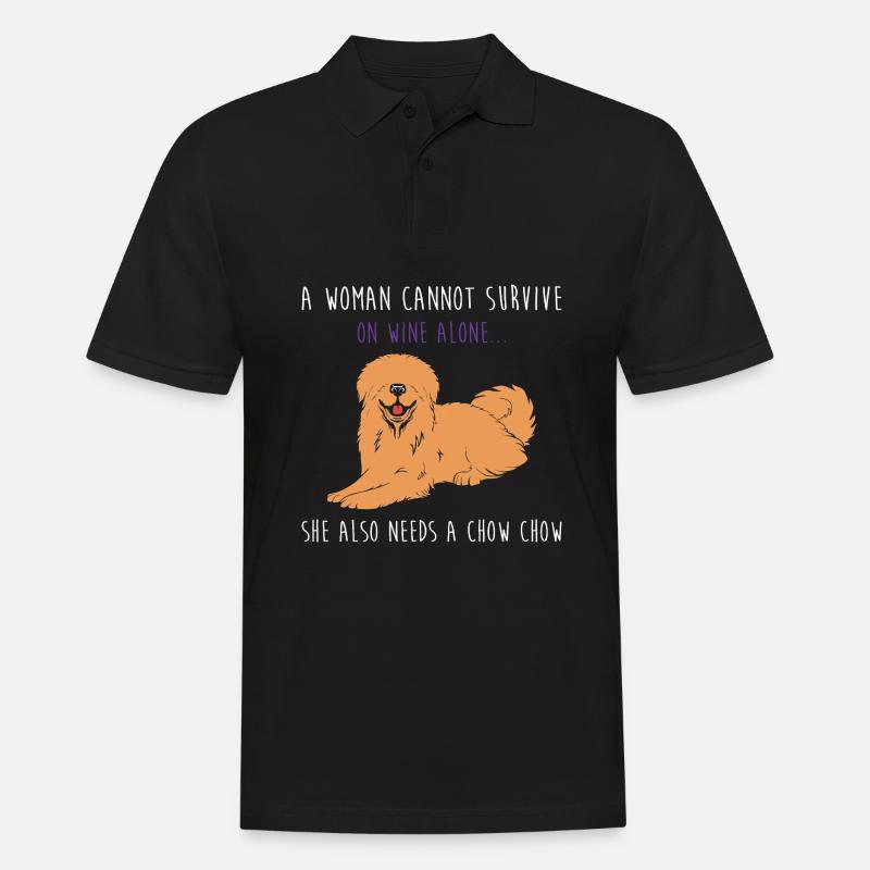 Chow Chow Hund - Männer Poloshirt - Schwarz
