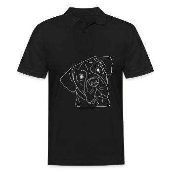 Cane Corso - Männer Poloshirt - Schwarz - Vorne - Kai (181cm)