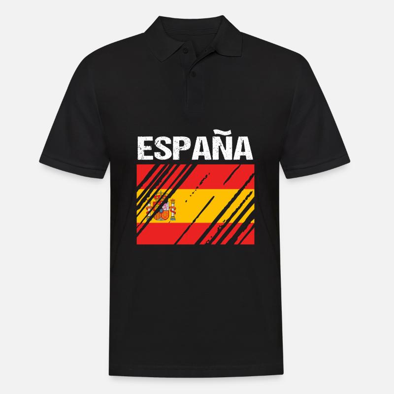 Spanien - Männer Poloshirt - Schwarz