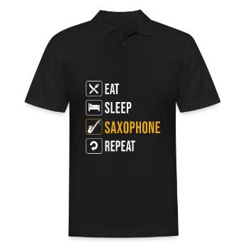 Saxophoniste saxophoniste - Polo Homme - noir - Devant - Kai (181cm)