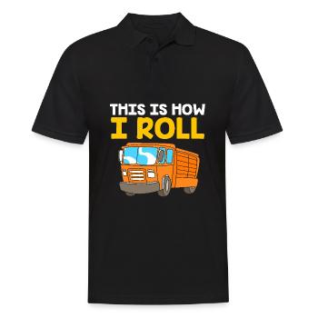 Children's birthday party construction site - Men's Polo Shirt - black - Front - Kai (181cm)