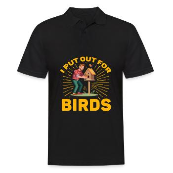 I put out for Birds - Men's Polo Shirt - black - Front - Kai (181cm)