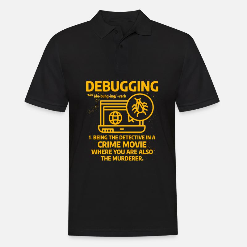Debugging - Men's Polo Shirt - black