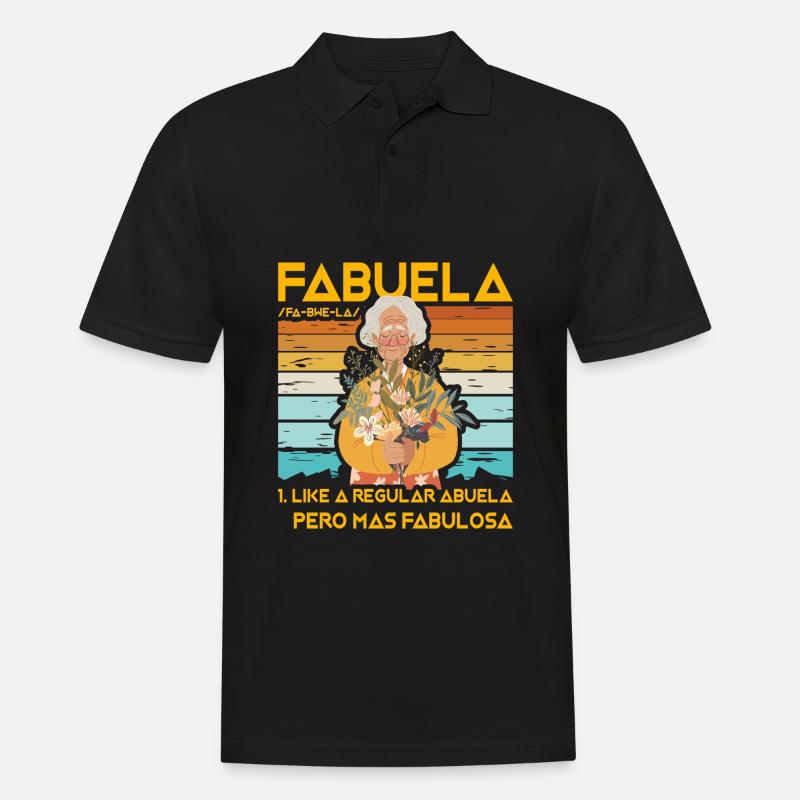 Fabuela - Männer Poloshirt - Schwarz