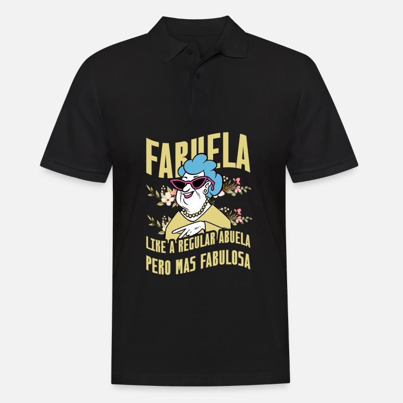 Fabuela - Männer Poloshirt - Schwarz
