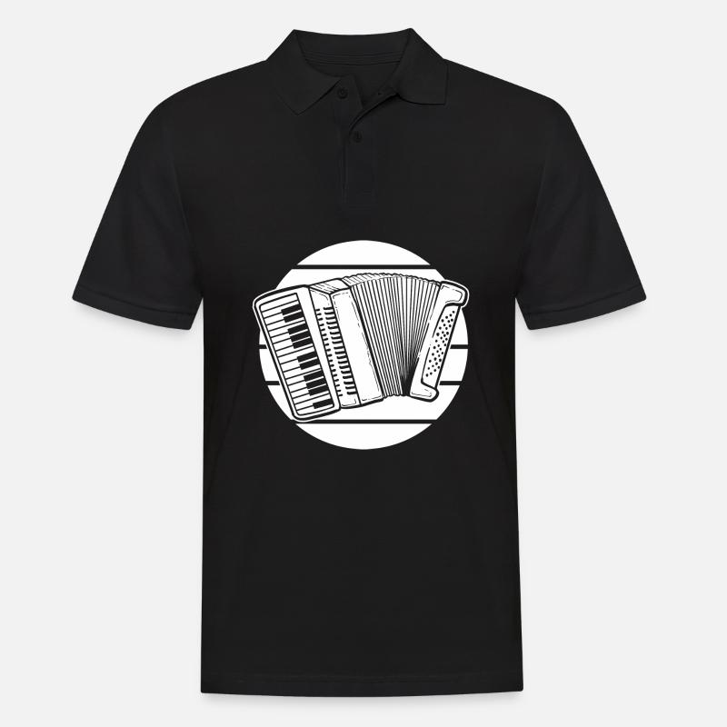 Akkordeon - Männer Poloshirt - Schwarz