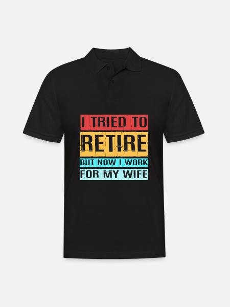 Retraité Retraité Retraité - Polo Homme - noir