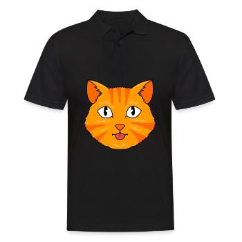Chat tigré - Polo Homme - noir - Devant - Kai (181cm)