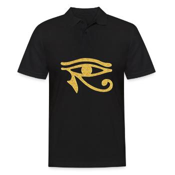 Symbole égyptien - Eye Of Horus 3 - Polo Homme - noir - Devant - Kai (181cm)