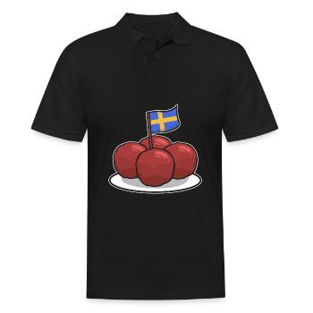 Sweden Swedish Meatballs - Men's Polo Shirt - black - Front - Kai (181cm)