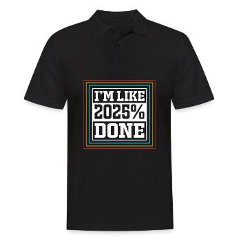 Classe de 2025 Abitur Abiturient Abitur 2025 - Polo Homme - noir - Devant - Kai (181cm)
