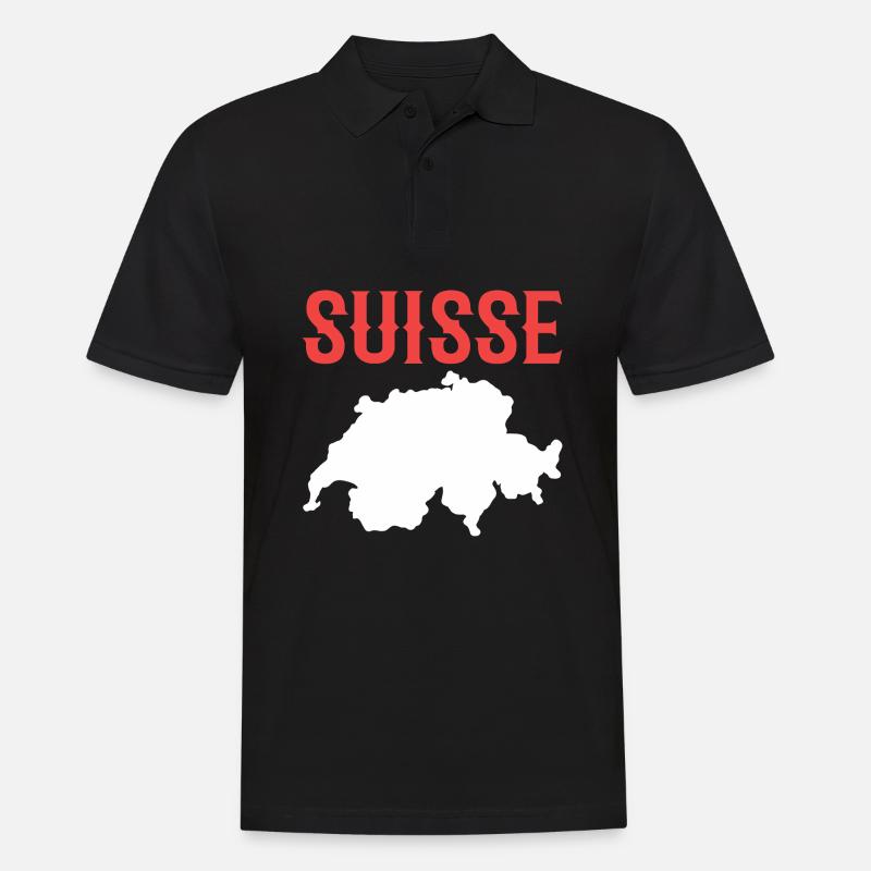 Schweiz Schweizer Schweizerdeutsch - Männer Poloshirt - Schwarz