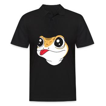 Leopard Gecko - Men's Polo Shirt - black - Front - Kai (181cm)