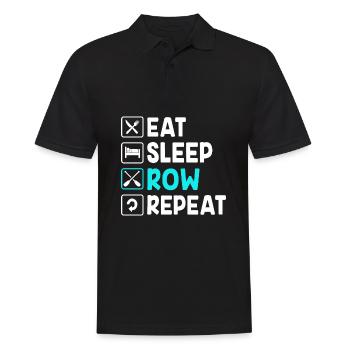 Rowing Team Rowing Rowing Rowing Boat Rowers - Men's Polo Shirt - black - Front - Kai (181cm)