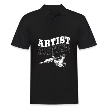 Tattoo Artist Tattoo Artist Tattooed Tattoo - Men's Polo Shirt - black - Front - Kai (181cm)