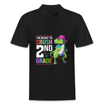 2. Klasse - Männer Poloshirt - Schwarz - Vorne - Kai (181cm)