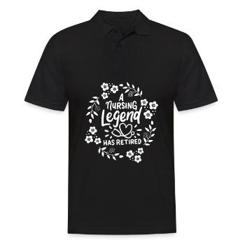 Nursing Legend Has Retired Retirement Retiree Gift - Men's Polo Shirt - black - Front - Kai (181cm)
